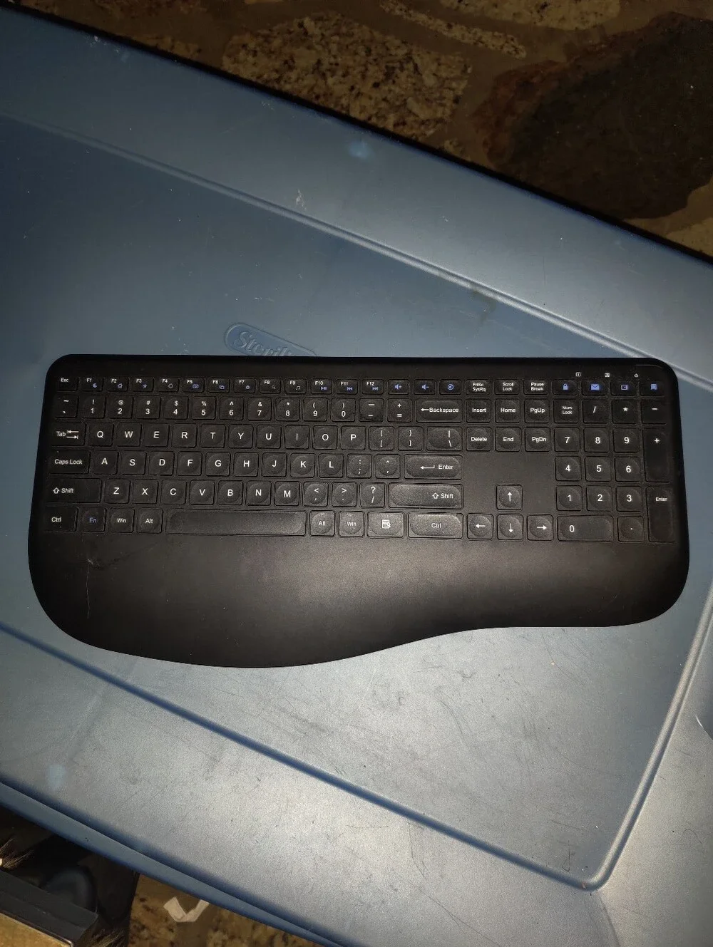 KB805-3 Wireless Ergonomic Keyboard Black without USB Receiver – Tested